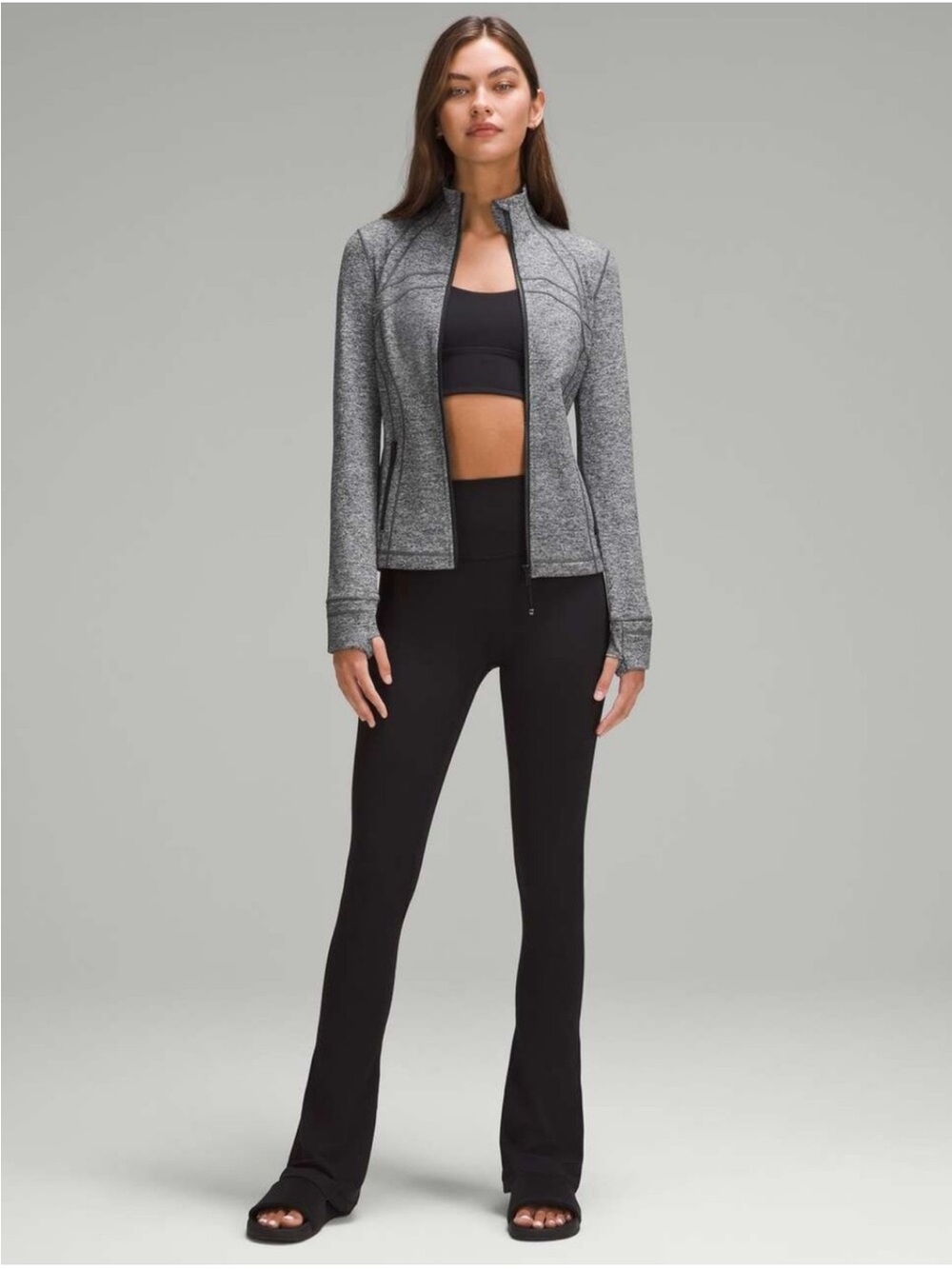 Lululemon “Define” Jacket in Heathered Gray Like New Sz 10/Med - Picture 4 of 9
